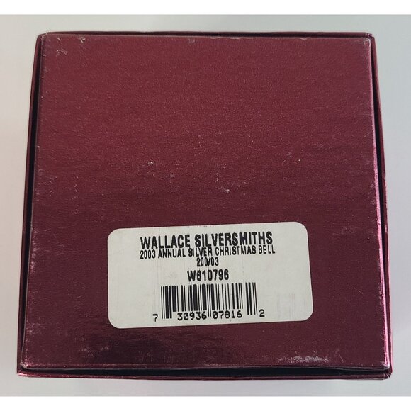 2003 Wallace Silversmiths Annual Silver Christmas Bell Ornament With Box - Picture 2 of 6
